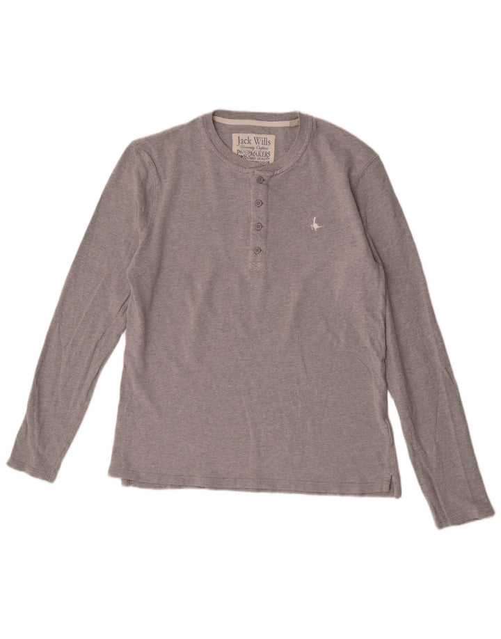 Jack Wills Herre Top Langærmet Mellemgrå Bomuld