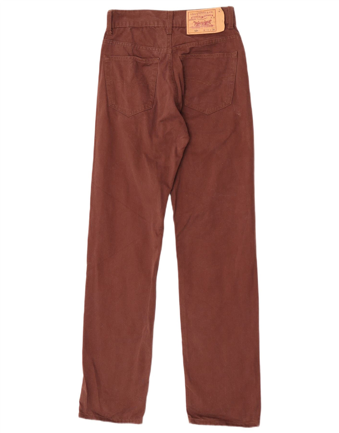 Levi's Dame 501 Straight Jeans W29 L32 Brun Bomuld