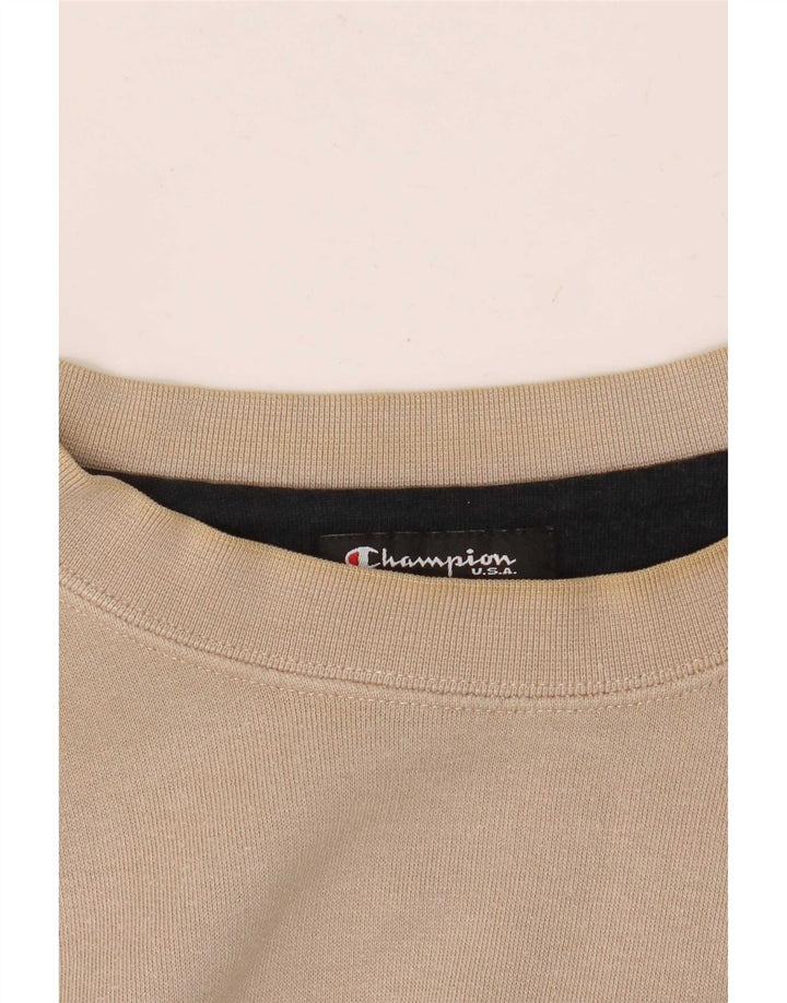 Champion Herre Grafisk Sweatshirt Jumper XL Beige