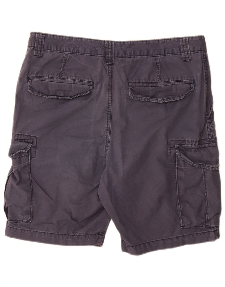 Marks & Spencer Herre Cargo Shorts W34 Large Navy Blue Bomuld