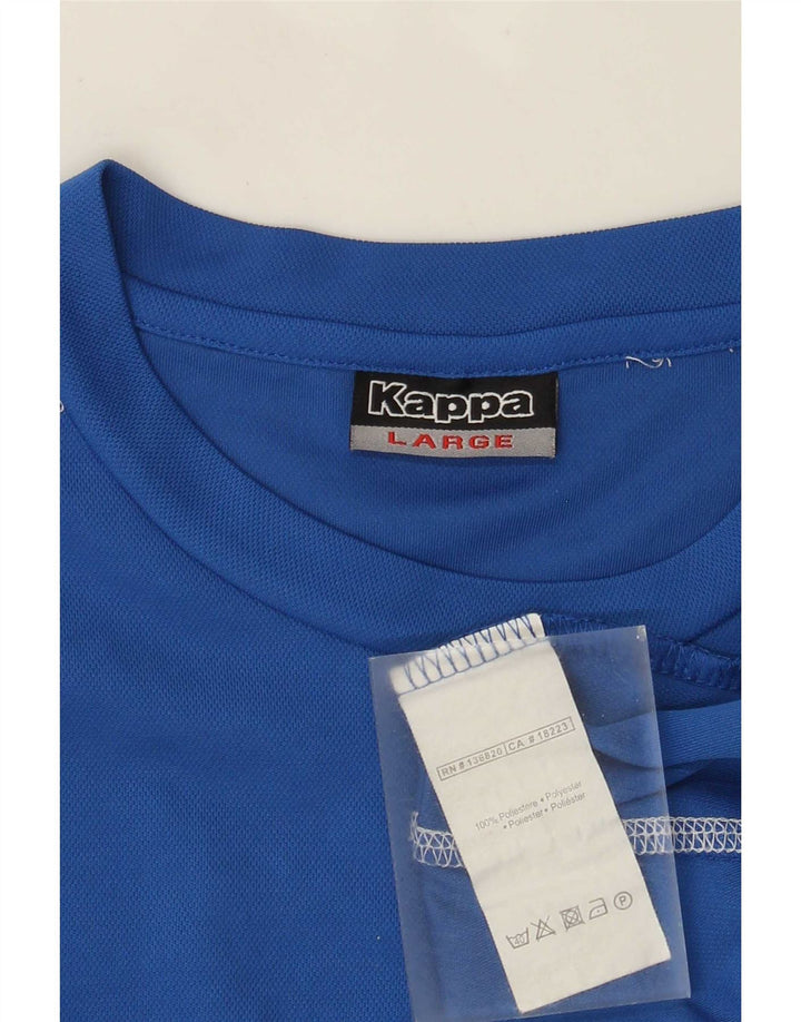 Kappa Herre Grafisk T-Shirt Top Stor Blå Polyester