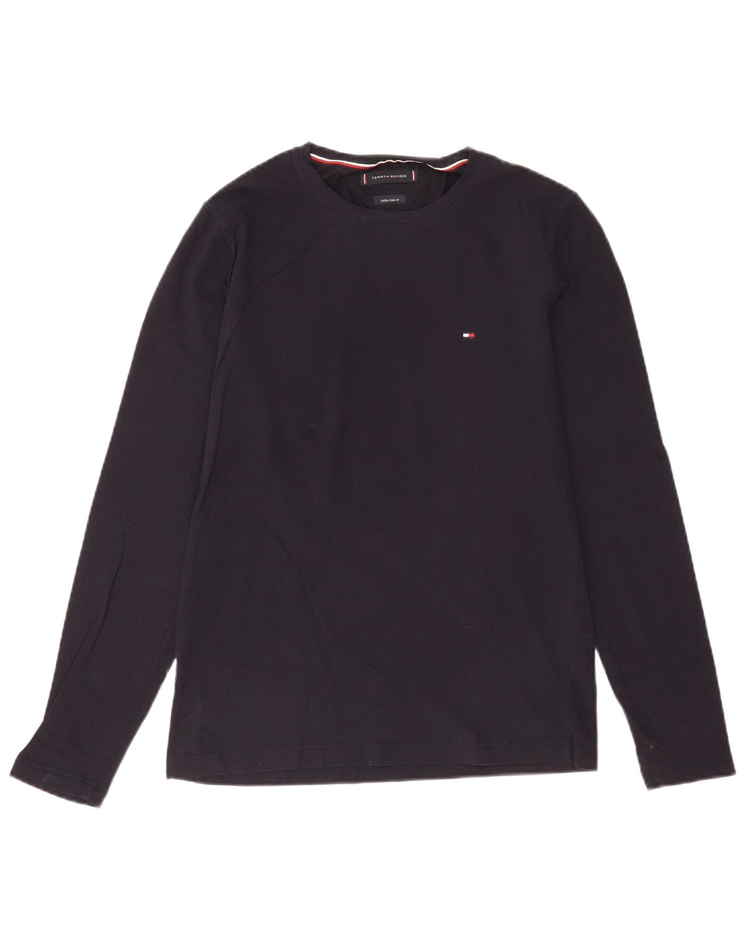 Tommy Hilfiger Herre Extra Slim Top Langærmet Medium Marineblå Bomuld
