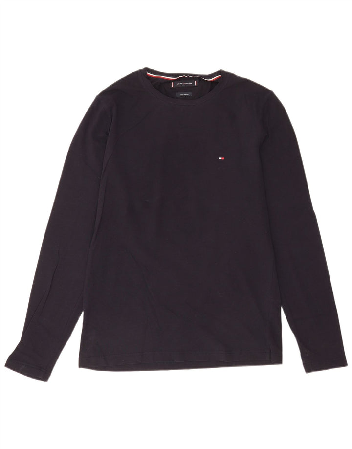 Tommy Hilfiger Herre Extra Slim Top Langærmet Medium Marineblå Bomuld