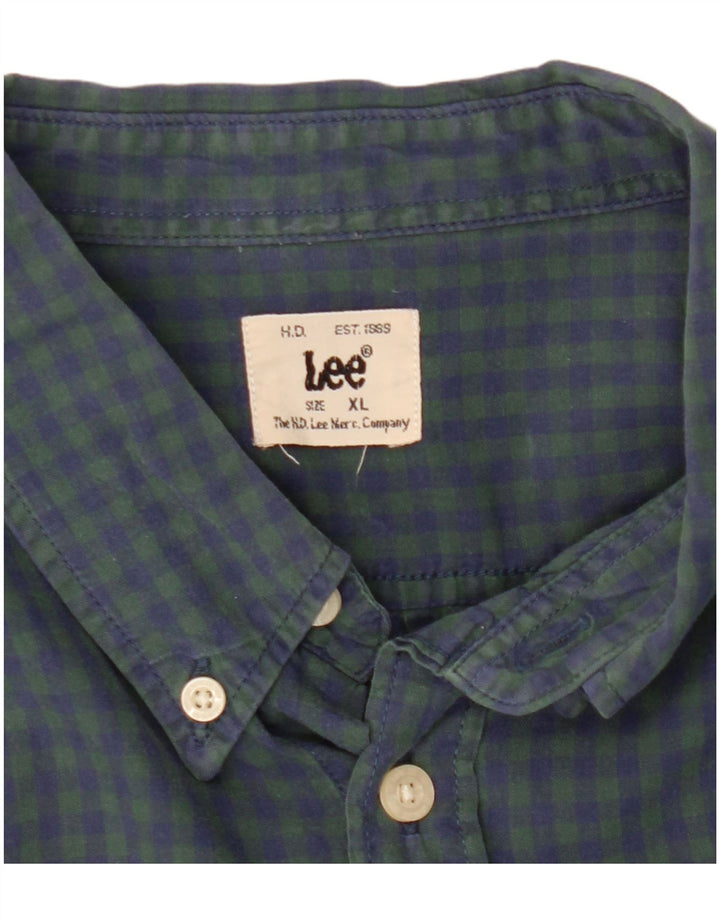 Lee Herre Ternet Classic Fit skjorte XL Grøn Gingham
