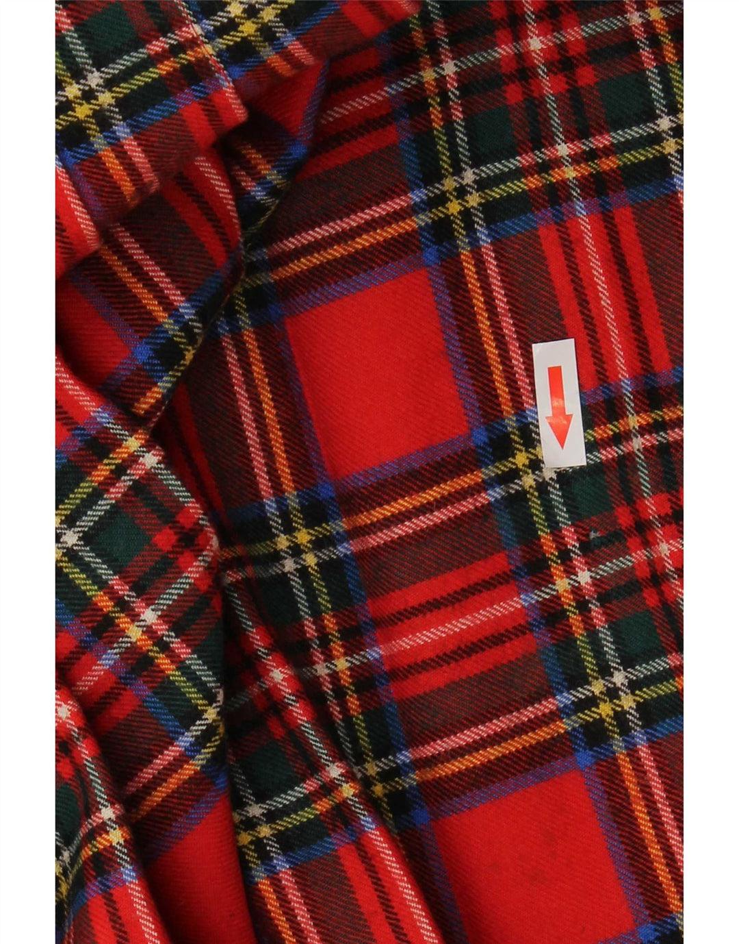 Vintage slå-om nederdel til kvinder W30 Medium rød plaid