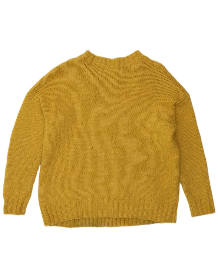 Marks & Spencer Dame sweater med rund hals DK 14 Medium Gul Akryl