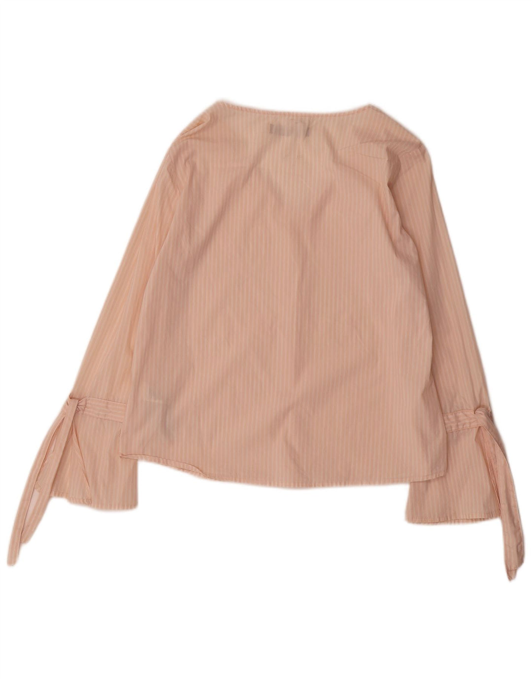 Marks & Spencer Dame Langærmet Bluse Top UK 8 Small Pink Pinstripe