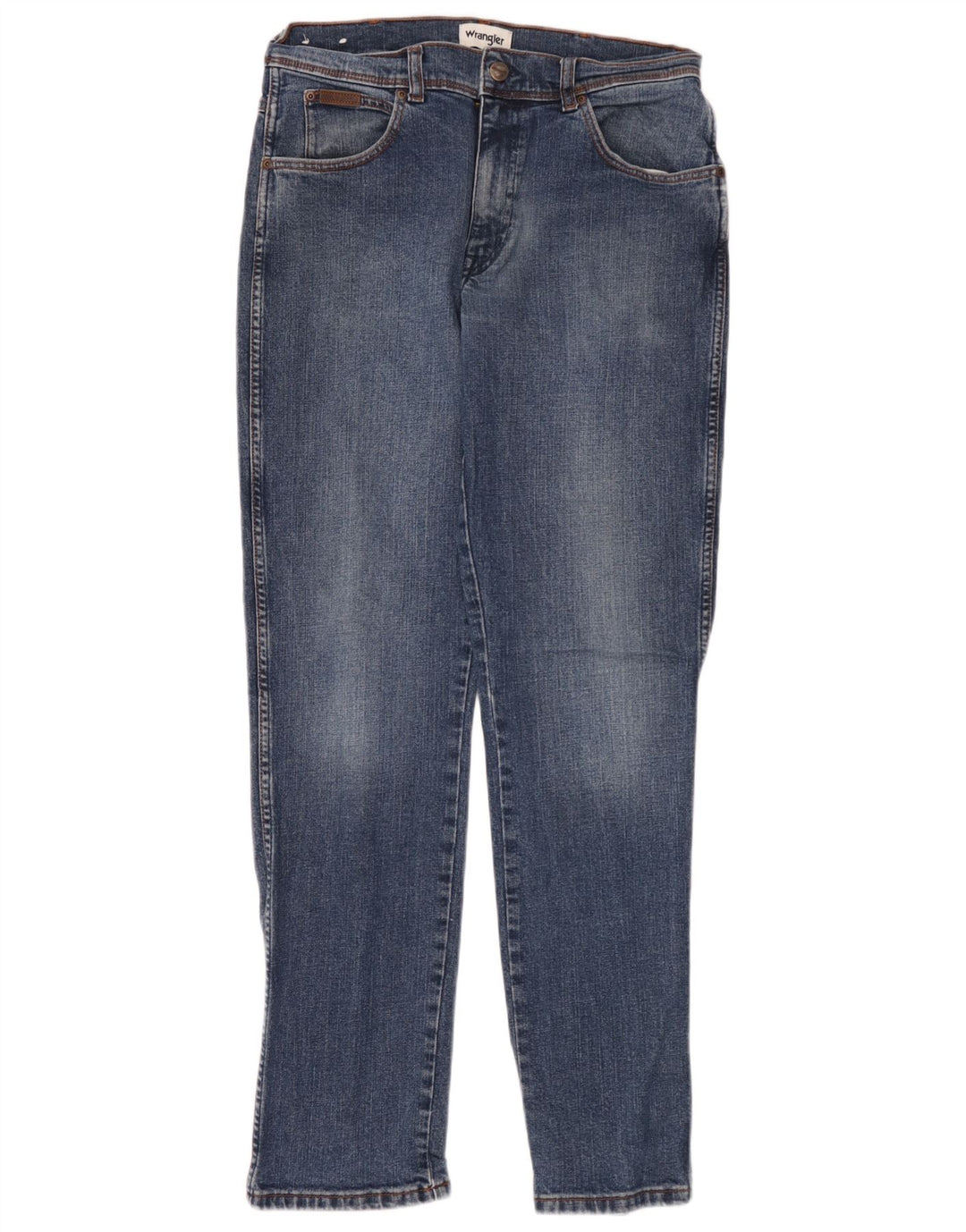 Wrangler Herre Texas Slim Jeans W33 L34 Blå Bomuld