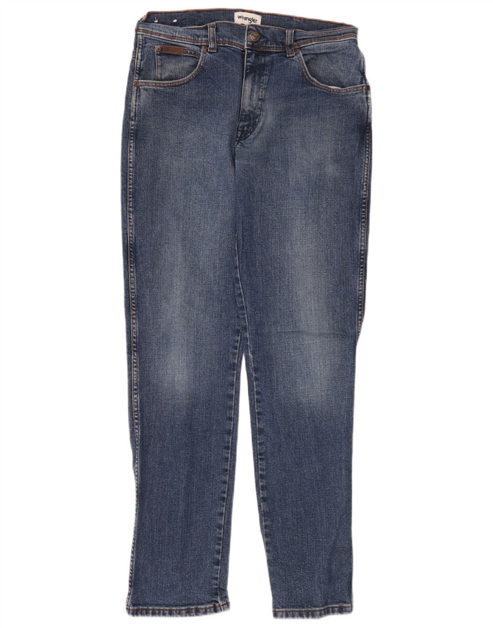 Wrangler Herre Texas Slim Jeans W33 L34 Blå Bomuld