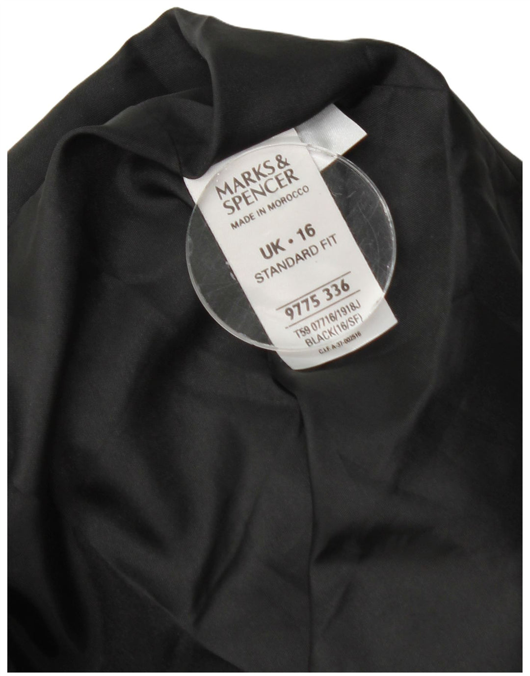 Marks & Spencer Dame 4 Button Blazer Jacket UK 16 Large Black