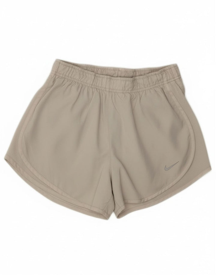 Nike Dame Dri Fit Sport Shorts UK 10 Small Grå