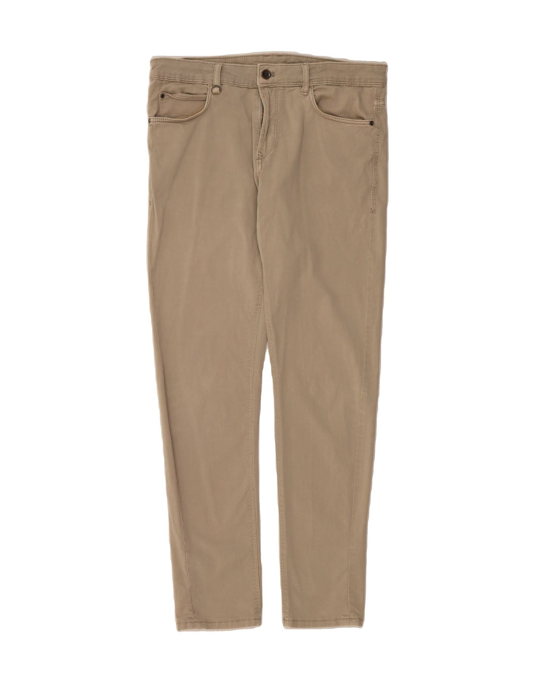 ZARA Mens Slim Casual Trousers EU 40 Medium W31 L32 Beige Vintage Zara and Second-Hand Zara from Messina Hembry 