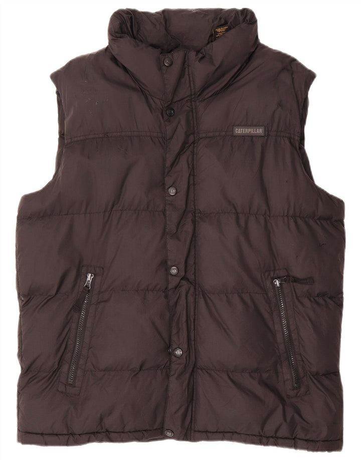 Caterpillar Herre Polstret Gilet UK 40 Stor sort nylon