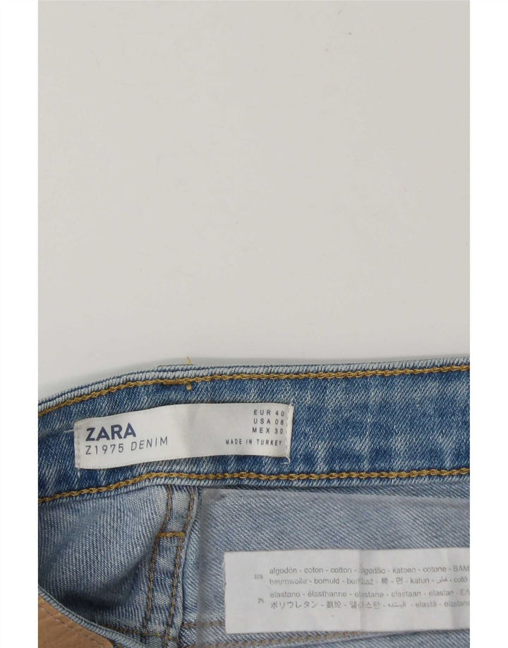 Zara Dame Slim Jeans EU 40 Medium W30 L29 Blå Bomuld