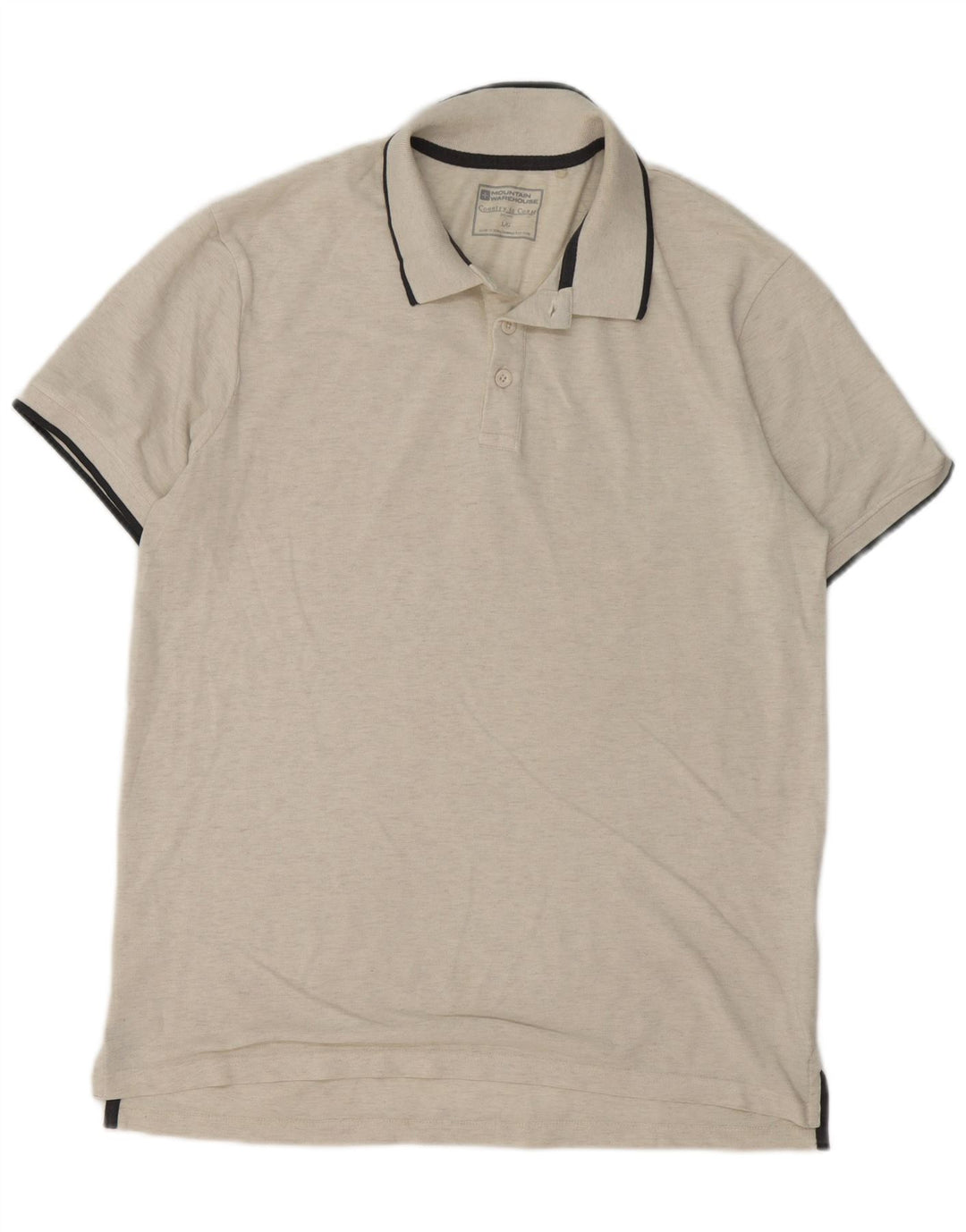 Mountain Warehouse Herre Polo Shirt Stor Beige Bomuld