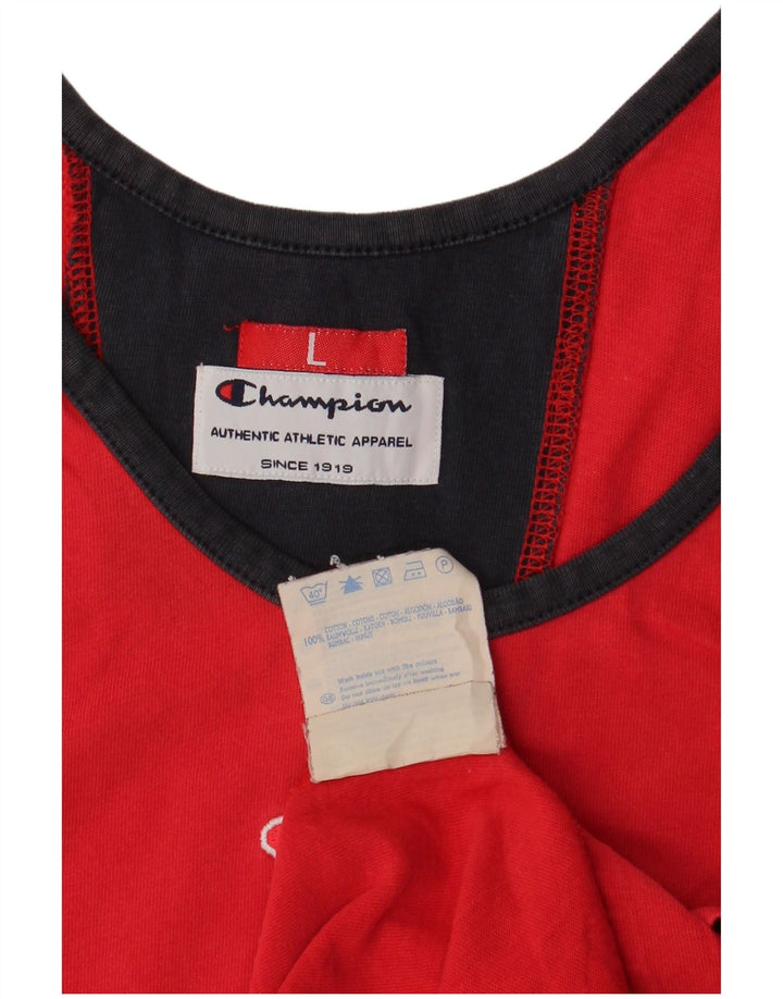 Champion Herrevest Top Stor Rød Colourblock Bomuld