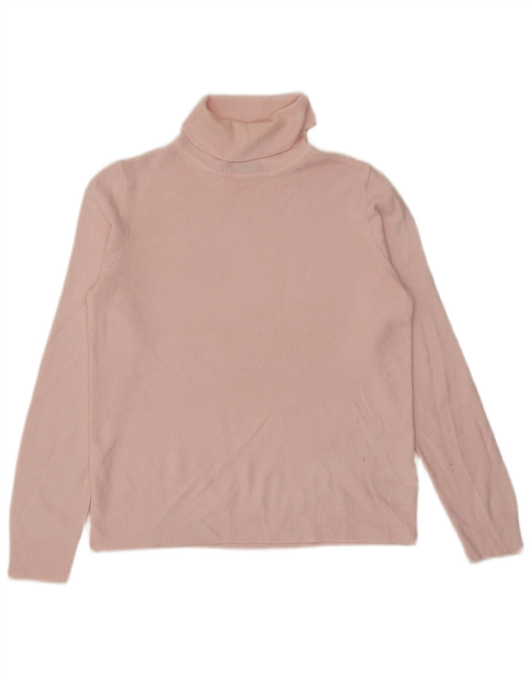 Marks & Spencer Dame Rullehals Sweater UK 12 Medium Pink Akryl