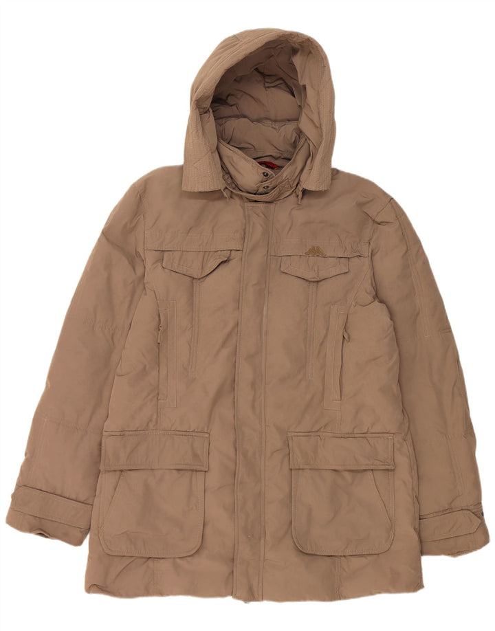 Kappa Herre hættepolstret jakke UK 42 XL Beige Polyester