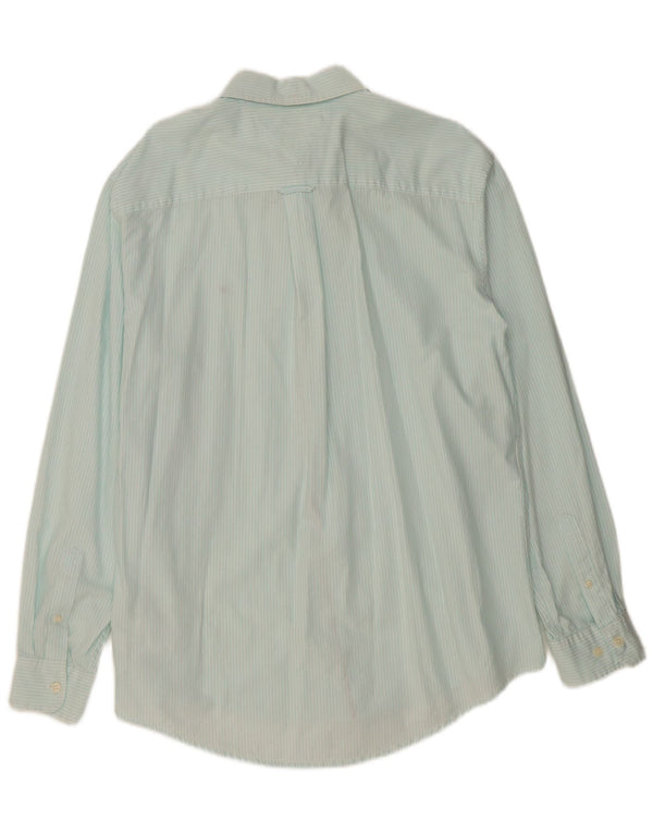 TOMMY HILFIGER Herreskjorte XL turkis nålestribet bomuld