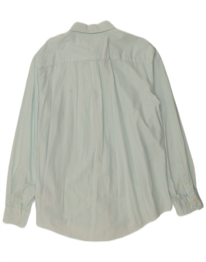 TOMMY HILFIGER Herreskjorte XL turkis nålestribet bomuld