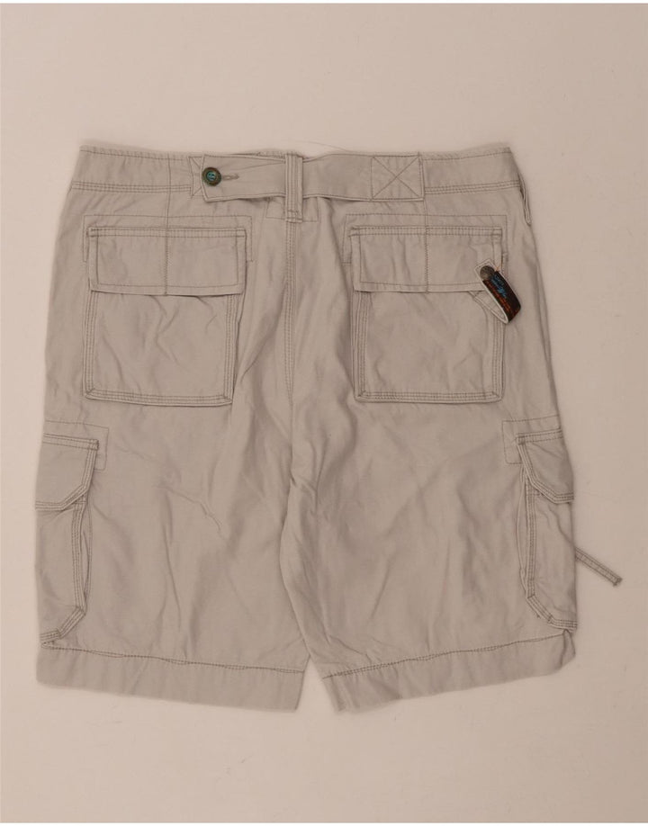 PIAZZA ITALIA Mens Cargo Shorts IT 48 Medium W34  Grey Cotton Vintage PIAZZA ITALIA and Second-Hand PIAZZA ITALIA from Messina Hembry 