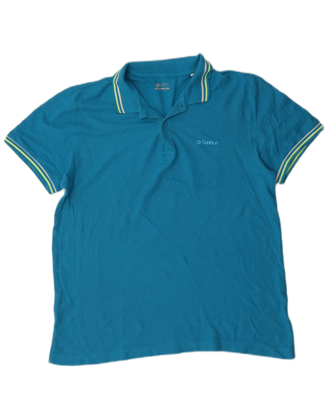Lotto Herre Polo Shirt XL Blå Bomuld