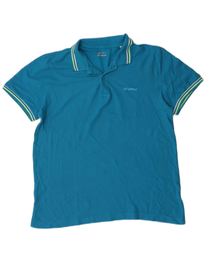 Lotto Herre Polo Shirt XL Blå Bomuld