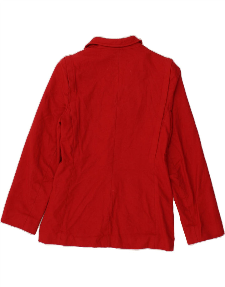 MICHAEL GALL  Womens 2 Button Blazer Jacket UK 12 Medium  Red Wool Vintage Michael Gall and Second-Hand Michael Gall from Messina Hembry 