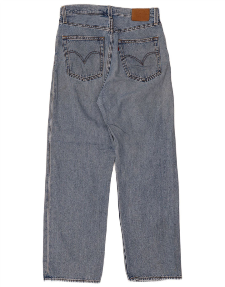 LEVI'S Dame Ribcage Straight Jeans W27 L27 Blå Bomuld