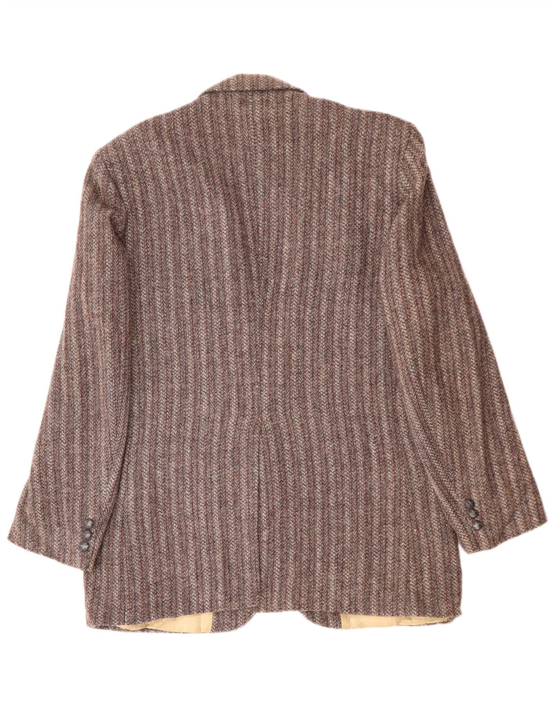 HARRIS TWEED Herre 2-knaps blazerjakke UK 38 Mellem grå stribet