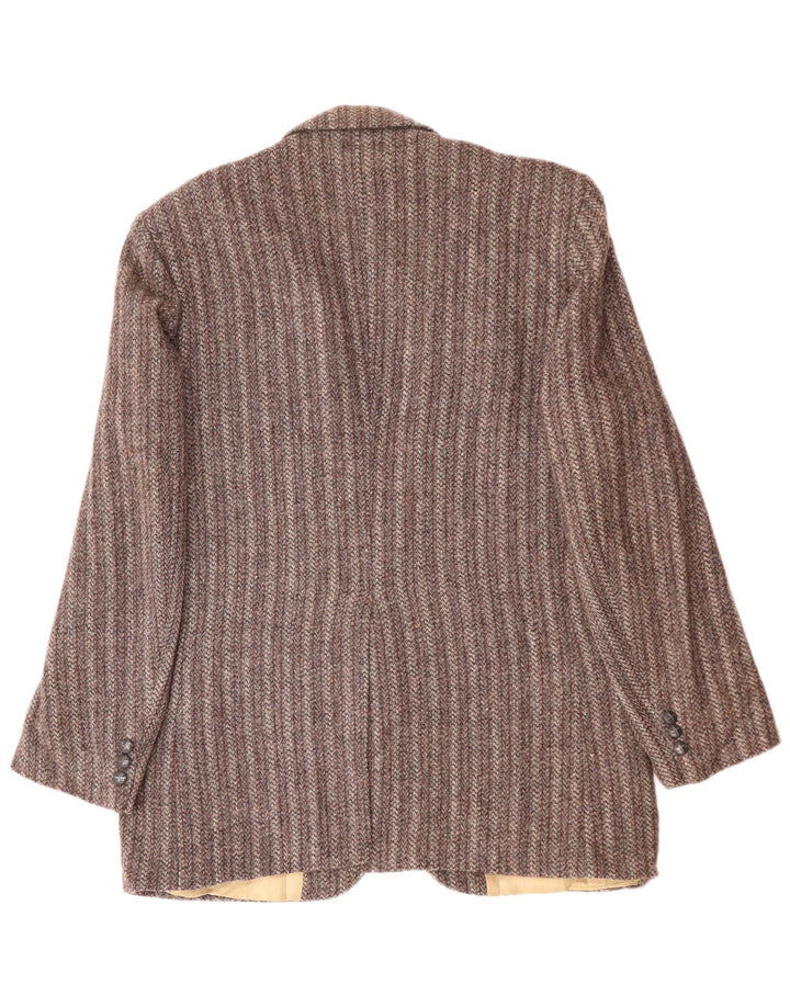 HARRIS TWEED Herre 2-knaps blazerjakke UK 38 Mellem grå stribet