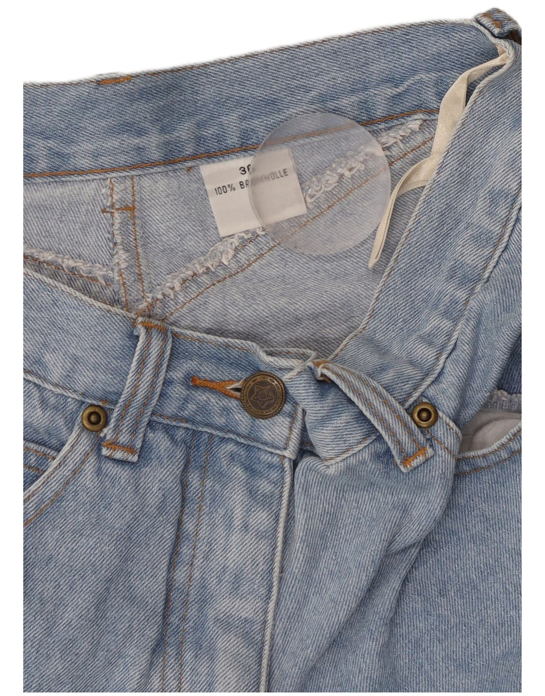 VINTAGE denimshorts til kvinder W36 XL Blå bomuld