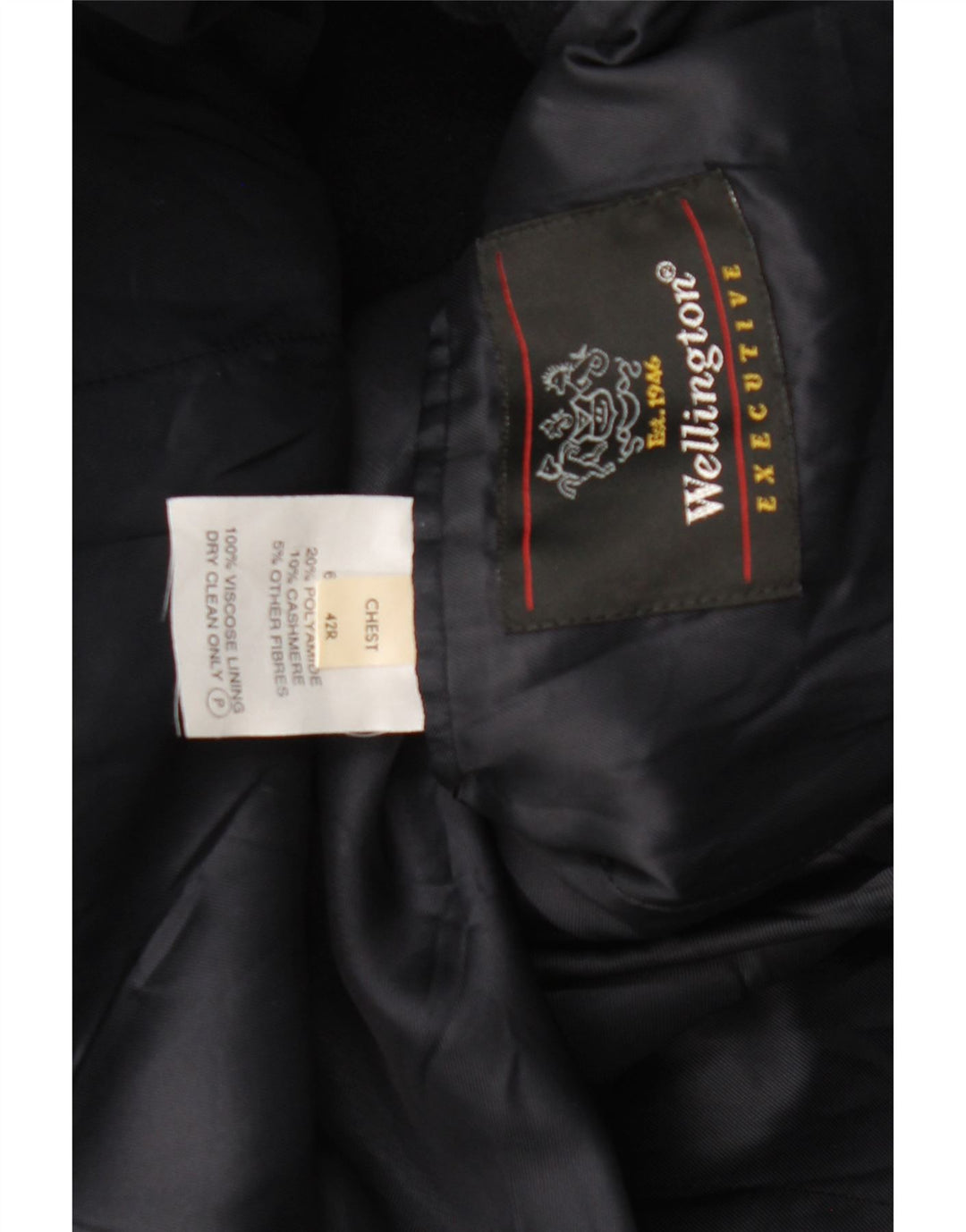 WELLINGTON Overfrakke til mænd UK 42 XL Marineblå Uld