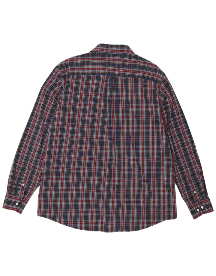 CHAPS Easy Care skjorte til mænd 2XL marineblå ternet