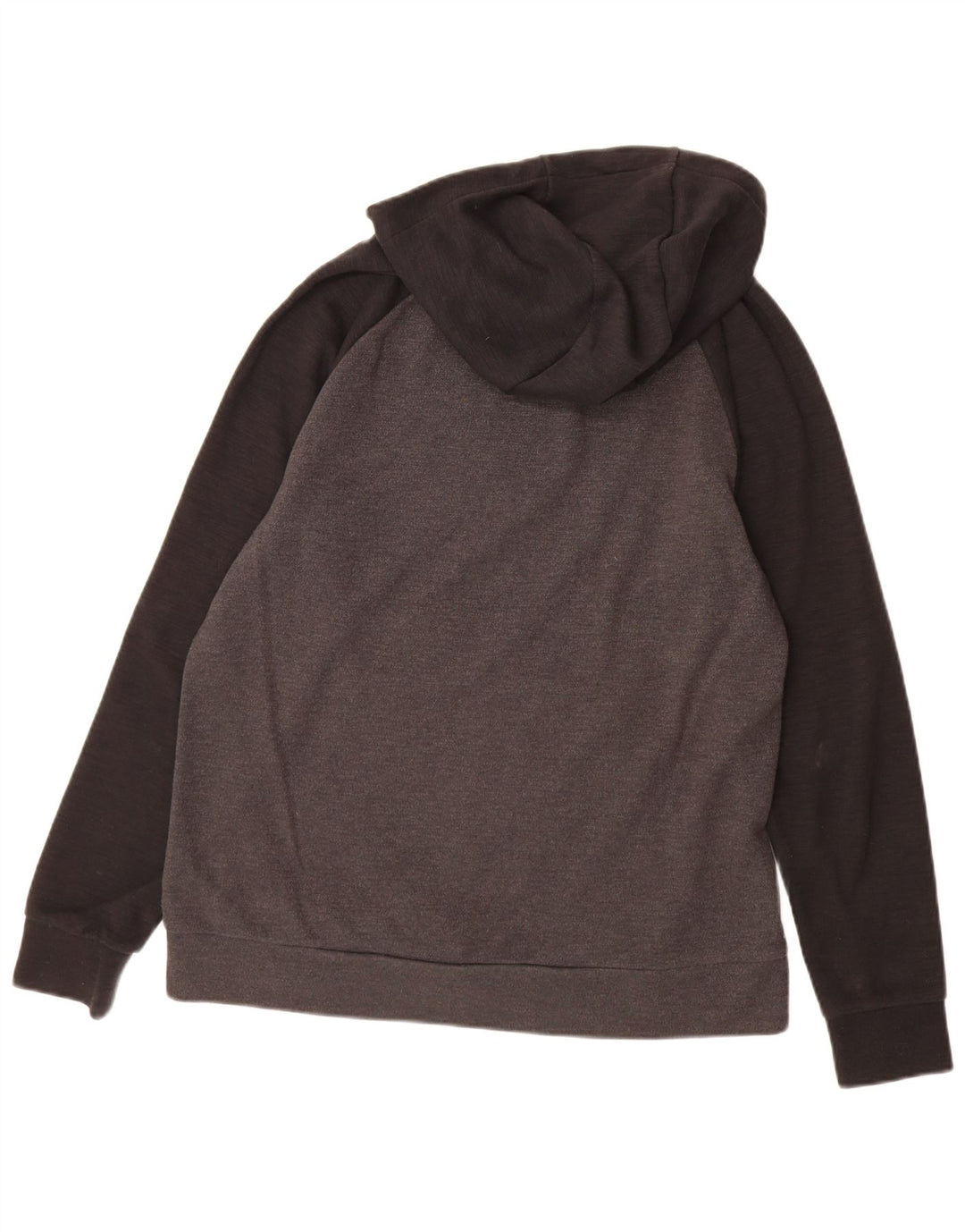 NIKE Mens Hoodie Jumper Medium Grey Colourblock Cotton