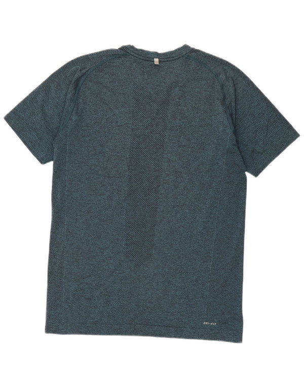 Nike Herre Dri Fit T-shirt Top Medium Navy Blue Flecked