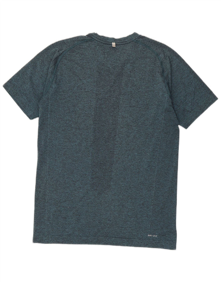 Nike Herre Dri Fit T-shirt Top Medium Navy Blue Flecked
