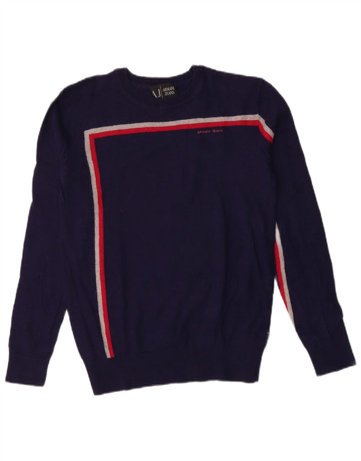 Armani Jeans Dame Jumper Sweater UK 14 Medium Navy Blue