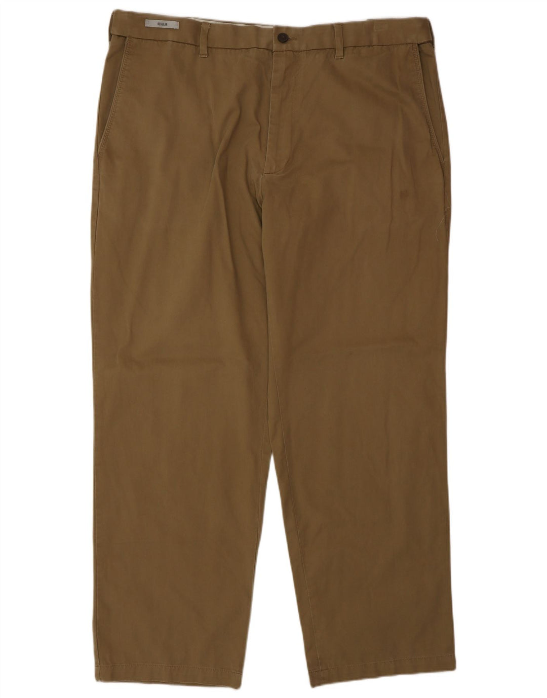 Marks & Spencer Herre Regular Chino Bukser W40 L31 Brun Bomuld