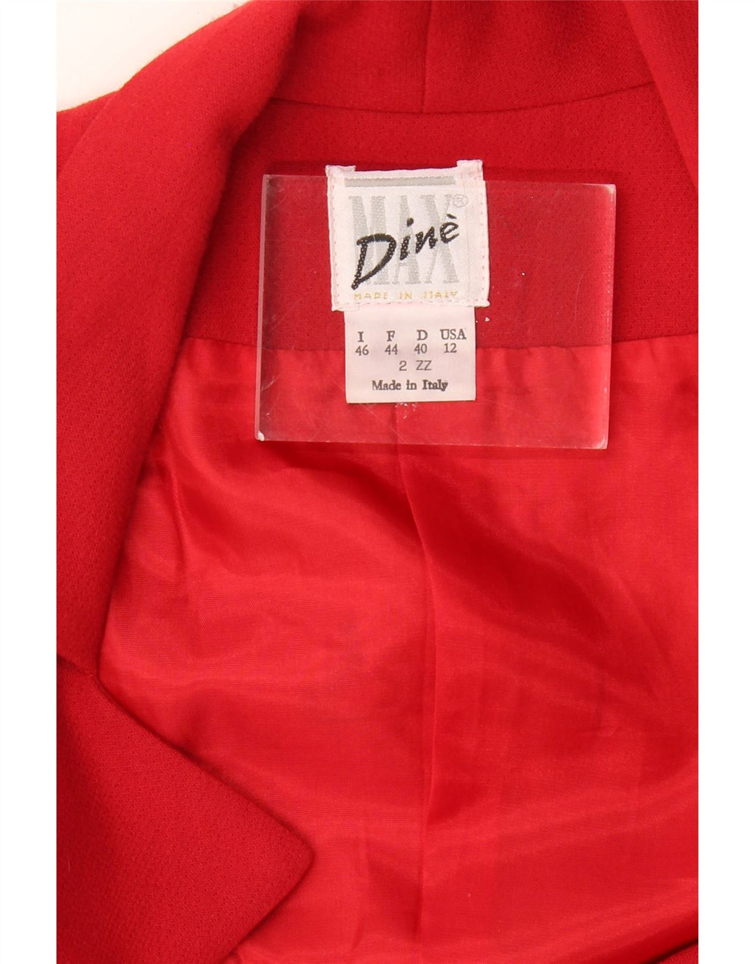 MAX DINE Womens 4 Button 2 Piece Skirt Set IT 46 Large Red Polyester