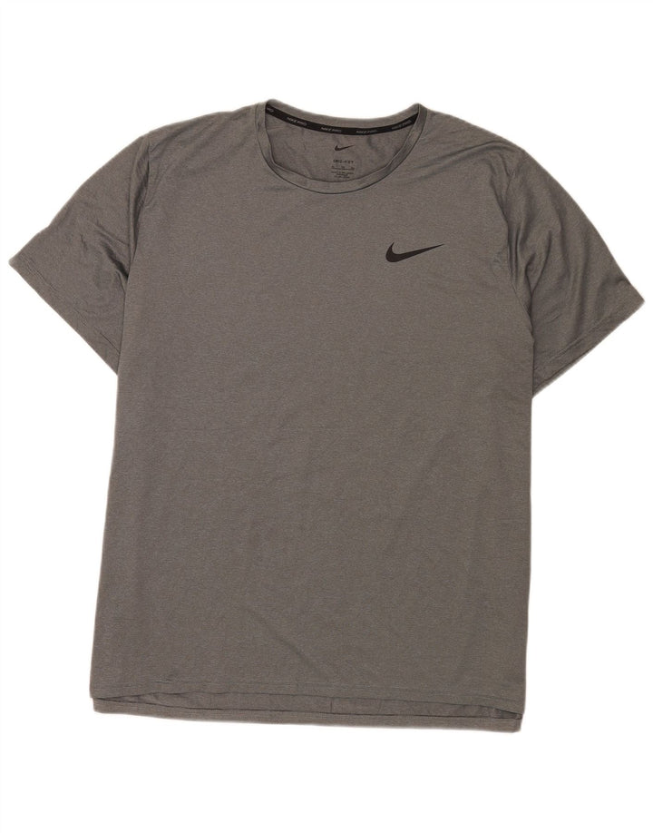 Nike Herre Dri Fit T-shirt Top XL Grå Flecked Polyester