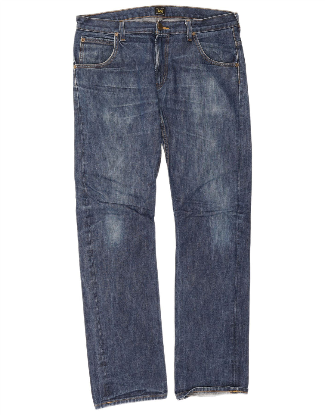 Lee Herre Zed Straight Jeans W34 L34 Blå Bomuld