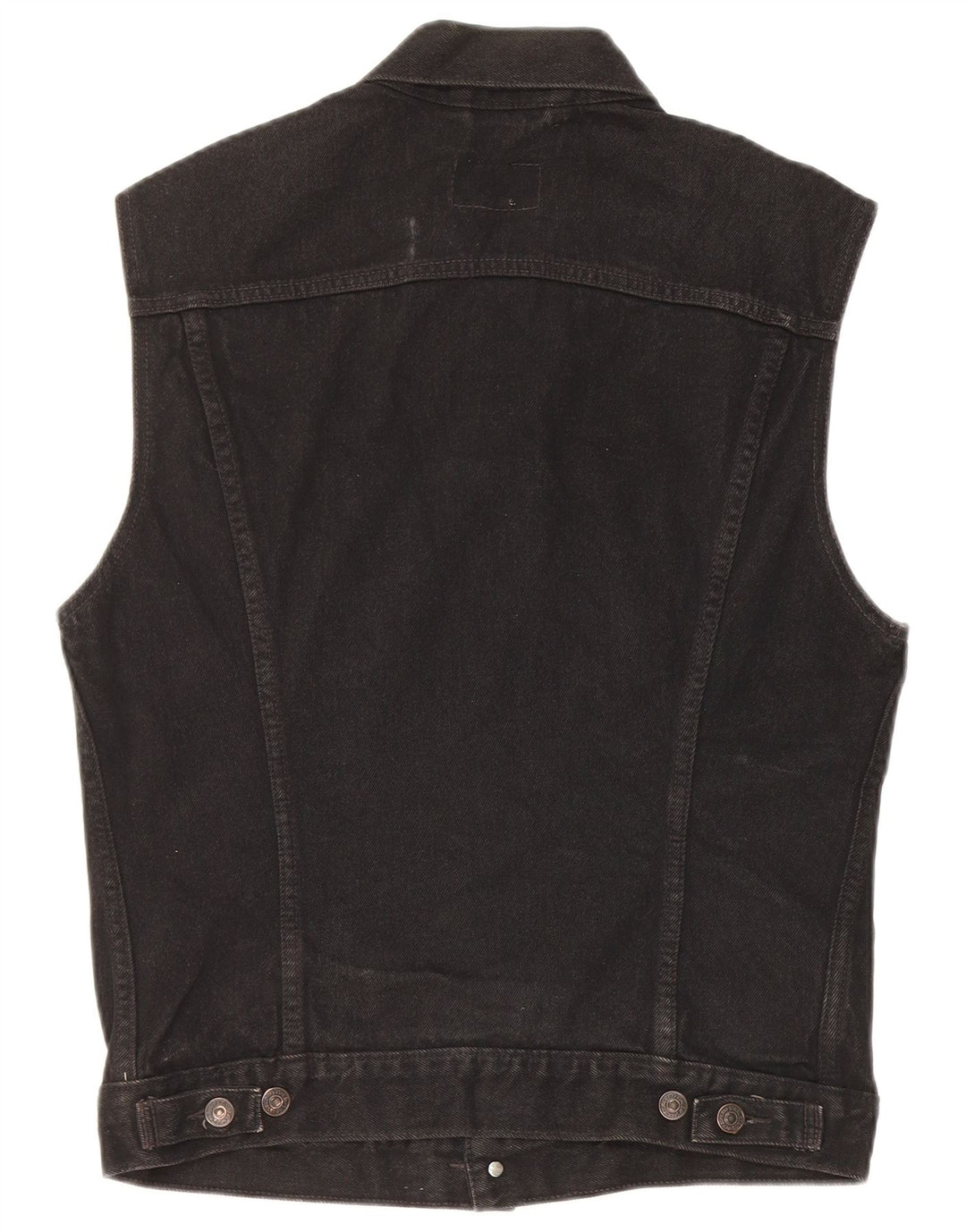 Levi's Herre Denim Gilet UK 38 Medium Sort Bomuld
