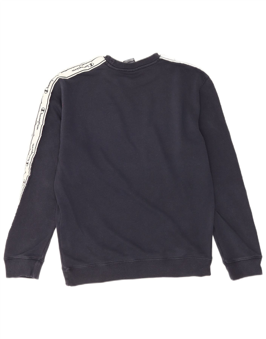 Champion Herre Grafisk Sweatshirt Jumper Medium Marineblå Colourblock Bomuld