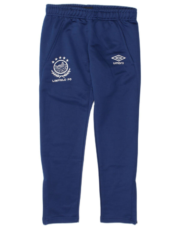 Umbro Boys Linfield Graphic Tracksuit Bukser 7-8 År Small Navy Blue