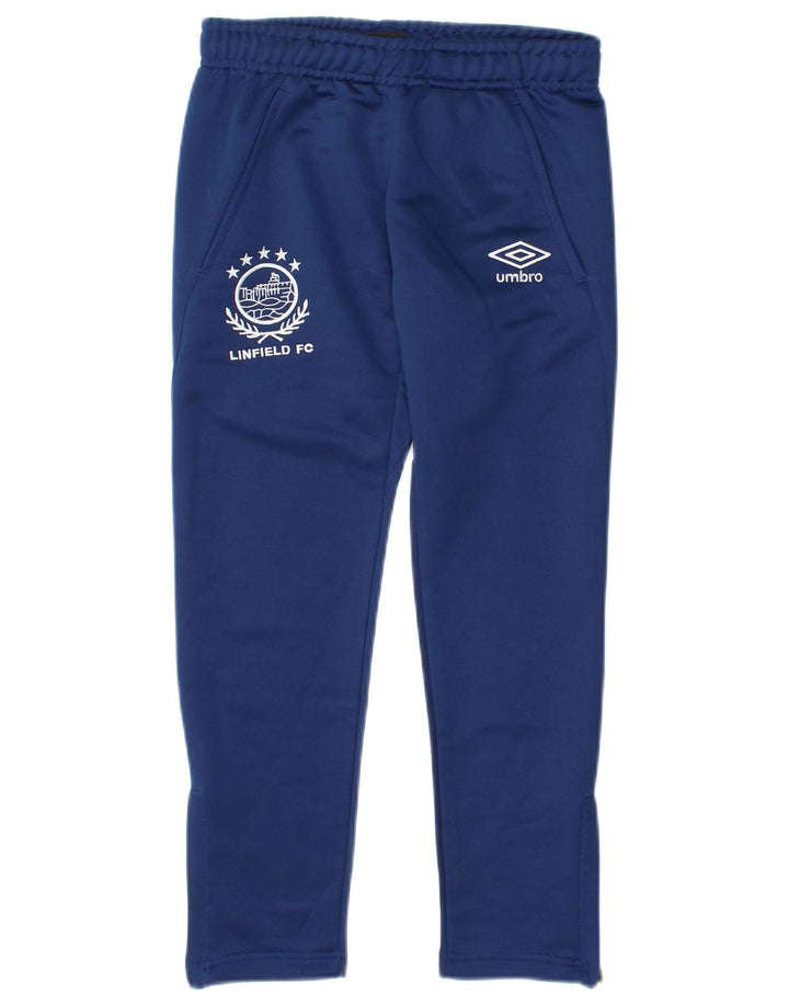 Umbro Boys Linfield Graphic Tracksuit Bukser 7-8 År Small Navy Blue
