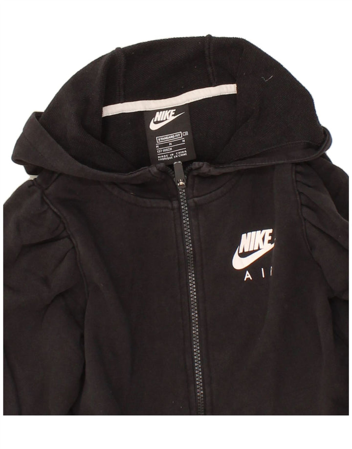 NIKE Boys Standard Fit Zip Hoodie Sweater 10-11 Years Medium  Black Vintage Nike and Second-Hand Nike from Messina Hembry 
