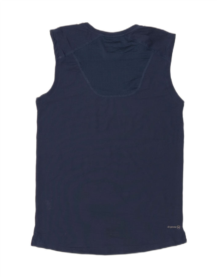 RUSSELL ATHLETIC Mens Training Vest Top UK 34/36 Small Navy Blue Polyester Vintage Russell Athletic and Second-Hand Russell Athletic from Messina Hembry 