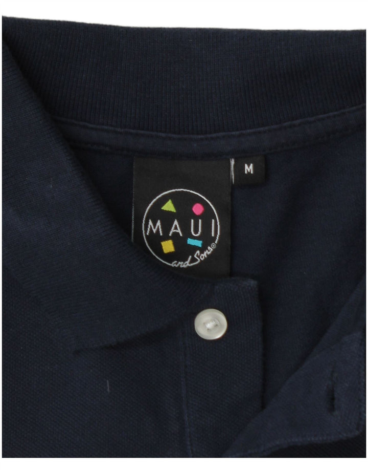 MAUI AND SONS Mens Polo Shirt Medium Navy Blue Cotton