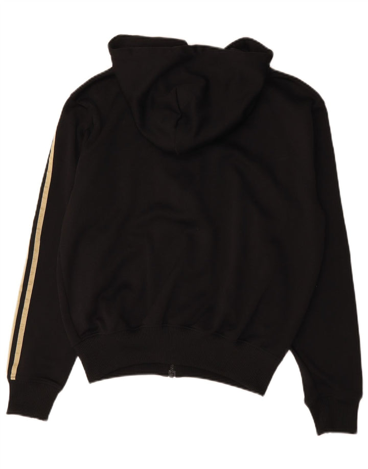 Adidas Dame Grafisk Hættetrøje Sweater UK 14 Medium Sort Polyester